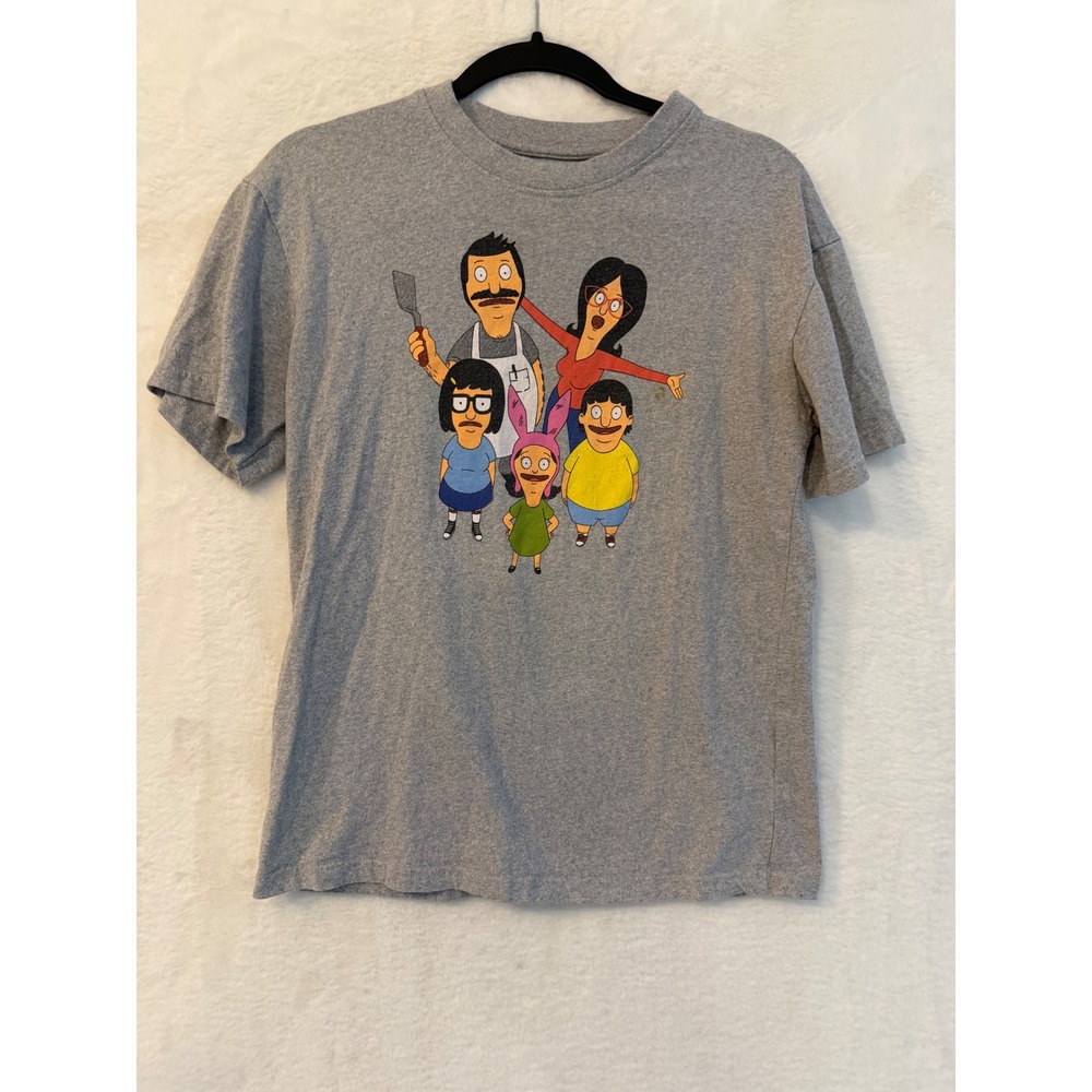 Bobs Burgers Graphic T-Shirt Mens Medium Gray Belcher Family Short Sleeve Tee